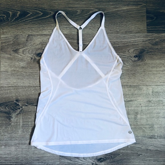 Lululemon sheer white top
